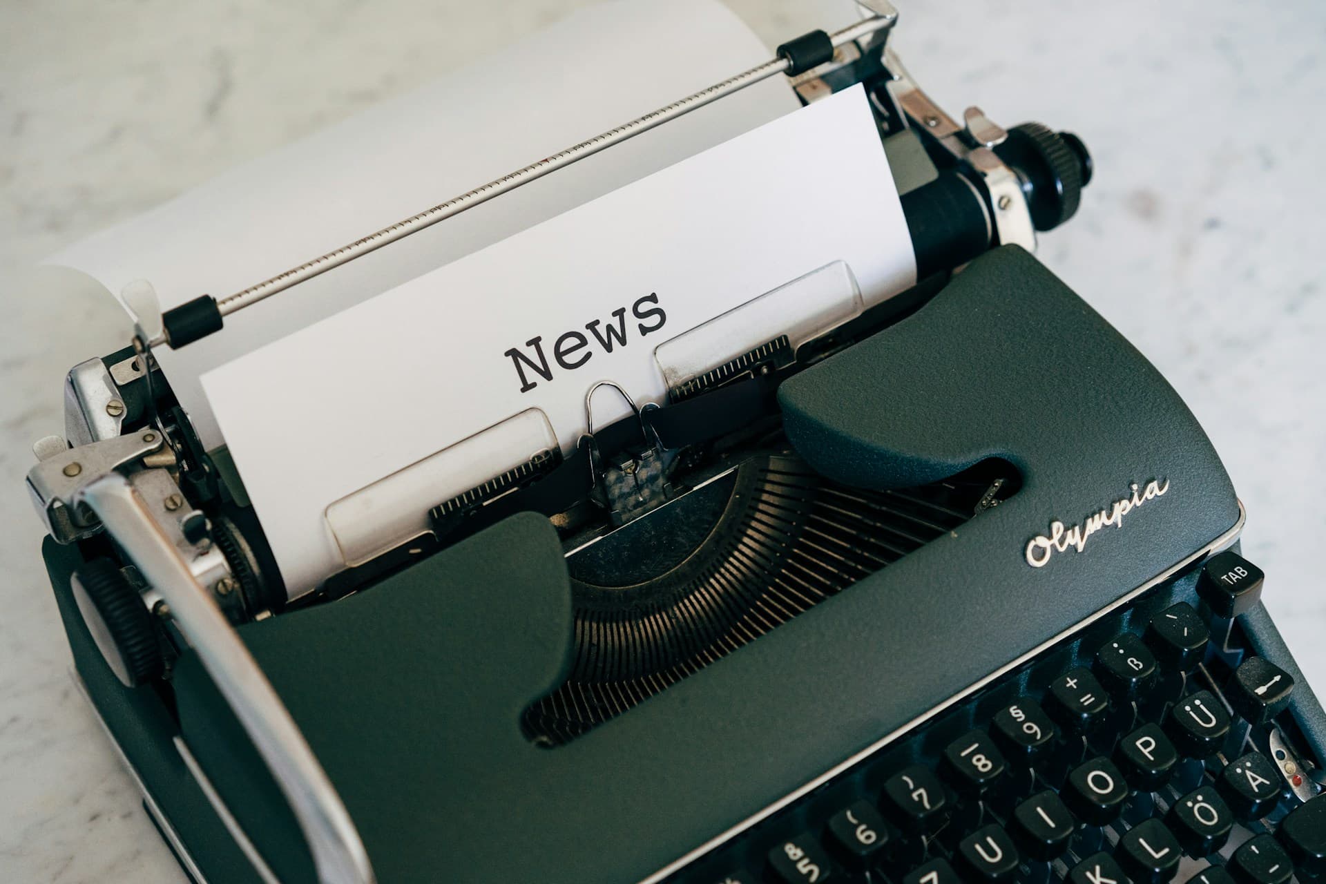 Blog News - Novità sul nostro blog - Foto di una macchina da scrivere