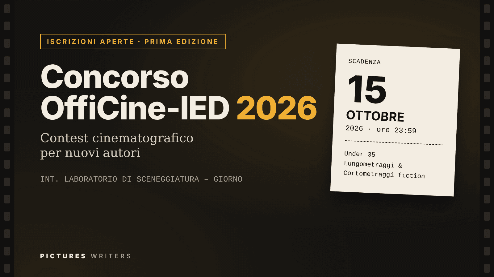 Concorso OffiCine-IED 2026